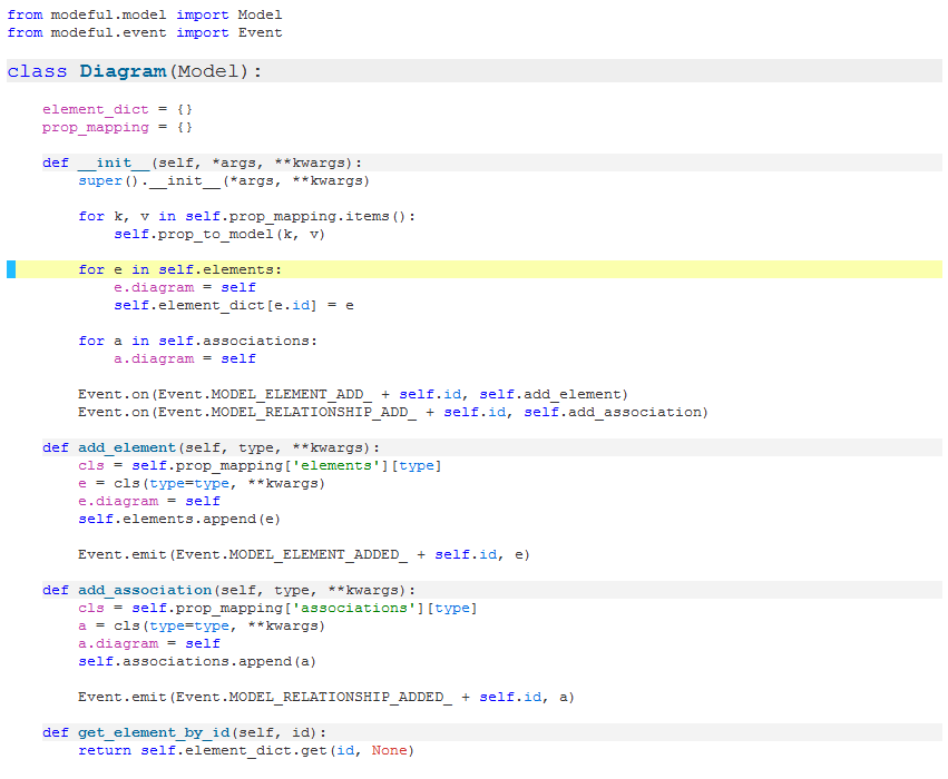 Highlight python source code